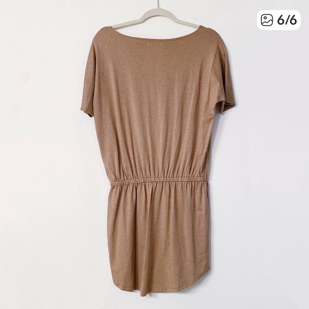 Fighting Eel Short Sleeve Womens Beige T-Shirt Dress  Size: M - Picture 6 of 9